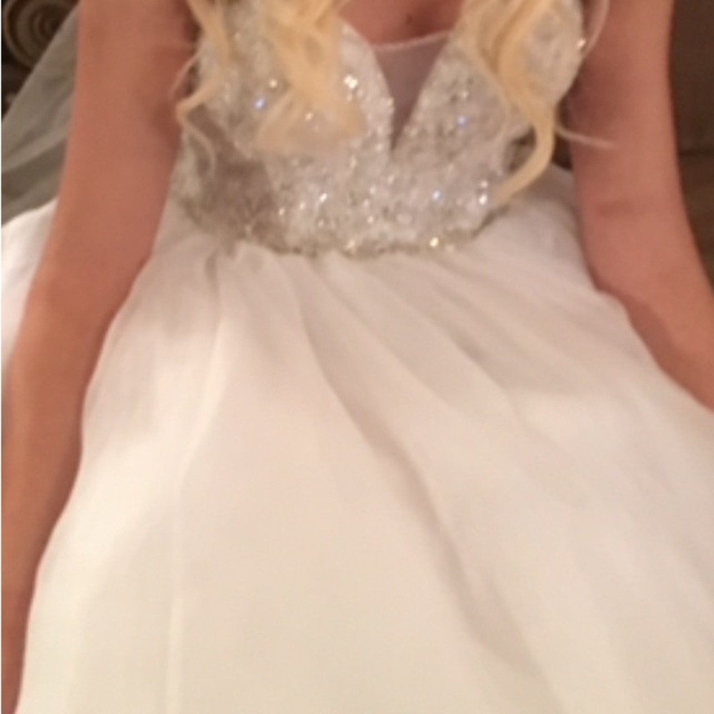 Sitters Midgley Haute Couture White Diamonds & a few pearls Wedding Dress size 6 - Picture 14 of 16